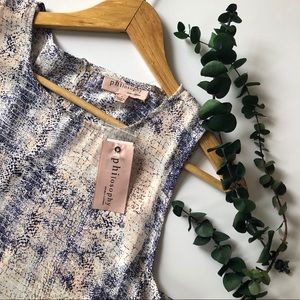 Snake Print split hem tunic